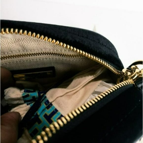 Tory Burch Kira Velvet Embroidered Crossbody Handbag - Picture 8 of 8